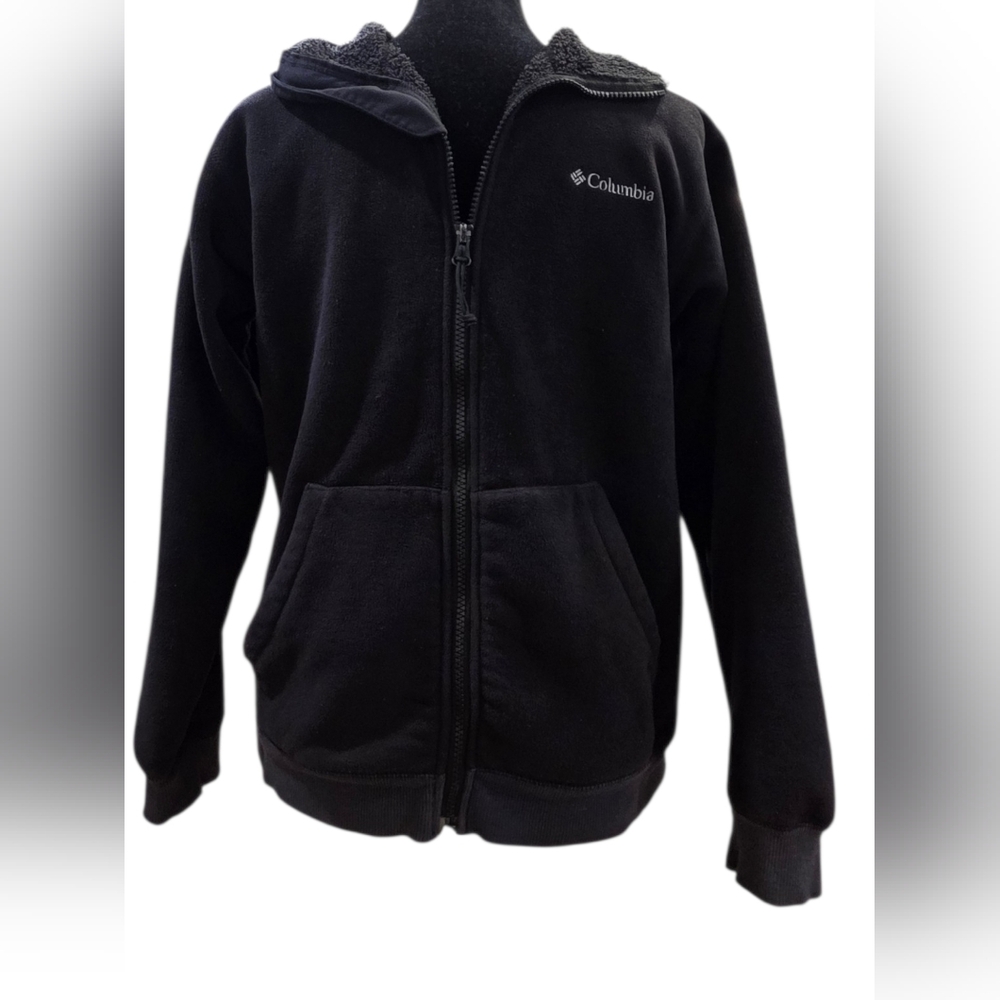 Columbia Black Full-Zip Kids Fleece Hoodie